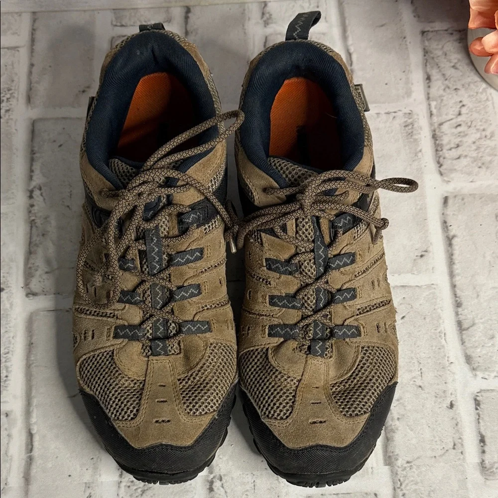 Merrell Brown and Black Men's Athletic Hiking Shoes
